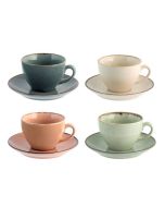 LE COQ Oniros Piattino quadro per tazza caffè da 10 cl color avorio 10x10  cm - Confezione 12 pezzi