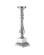 LE COQ Stylos Candelabro 1 Fiamma platino 12,5x12,5 cm H. 48,5 cm