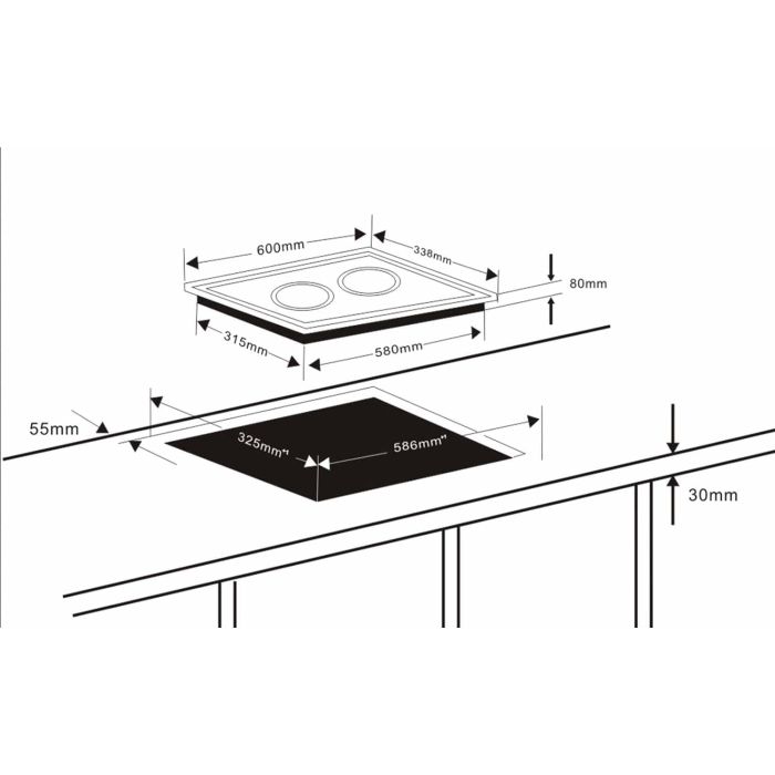 Lacor Piastra induzione cm 60x34x7,5 modello 69333 su Horeca Atelier